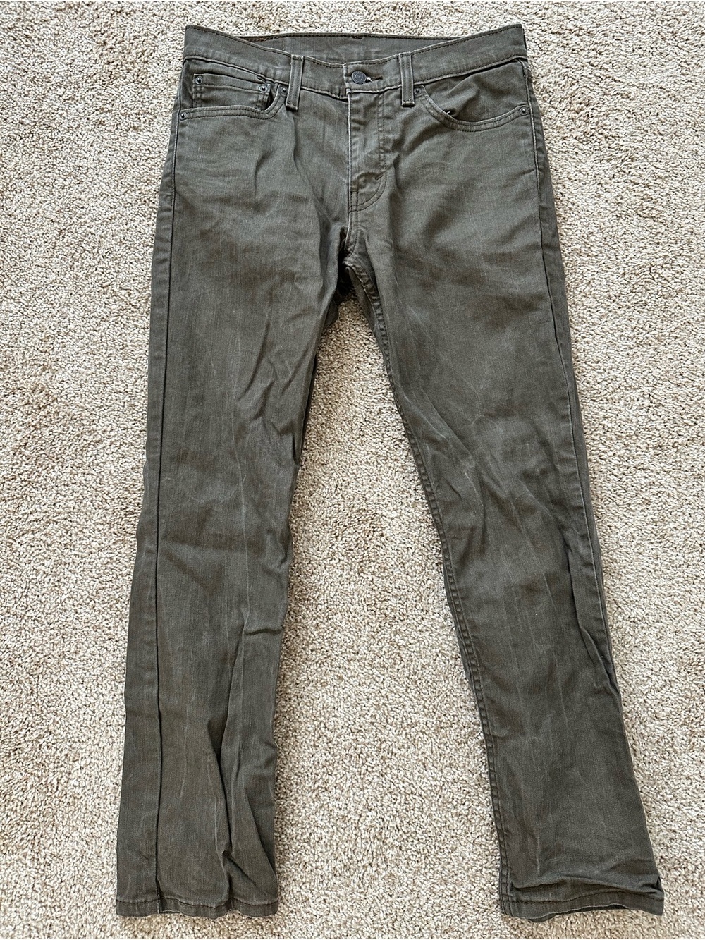 Levi's Olive Green Slim Straight Jeans - Size 32x29